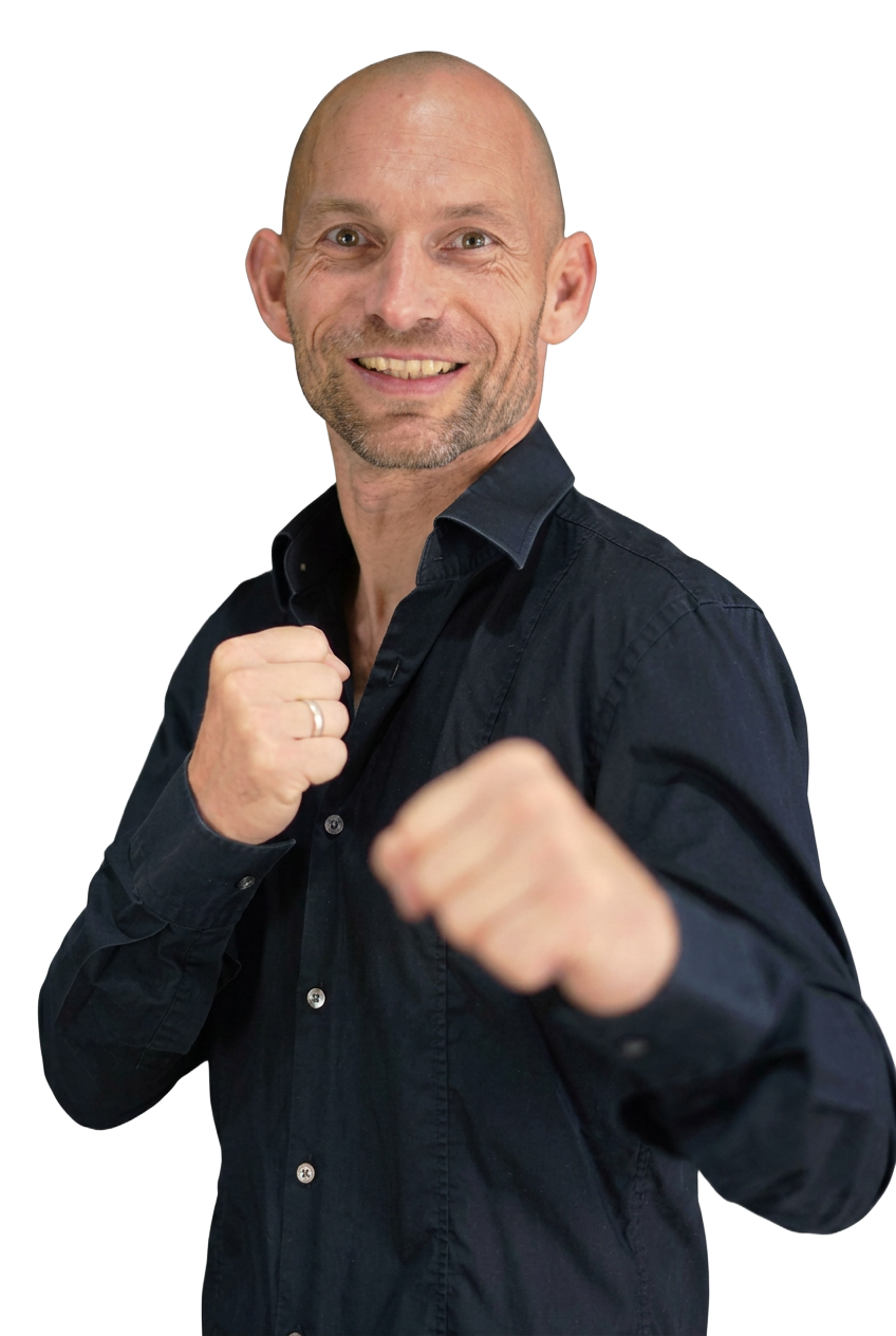 Kim Marc Herzog, Gründer des KH Combat Club, in Kampfstellung